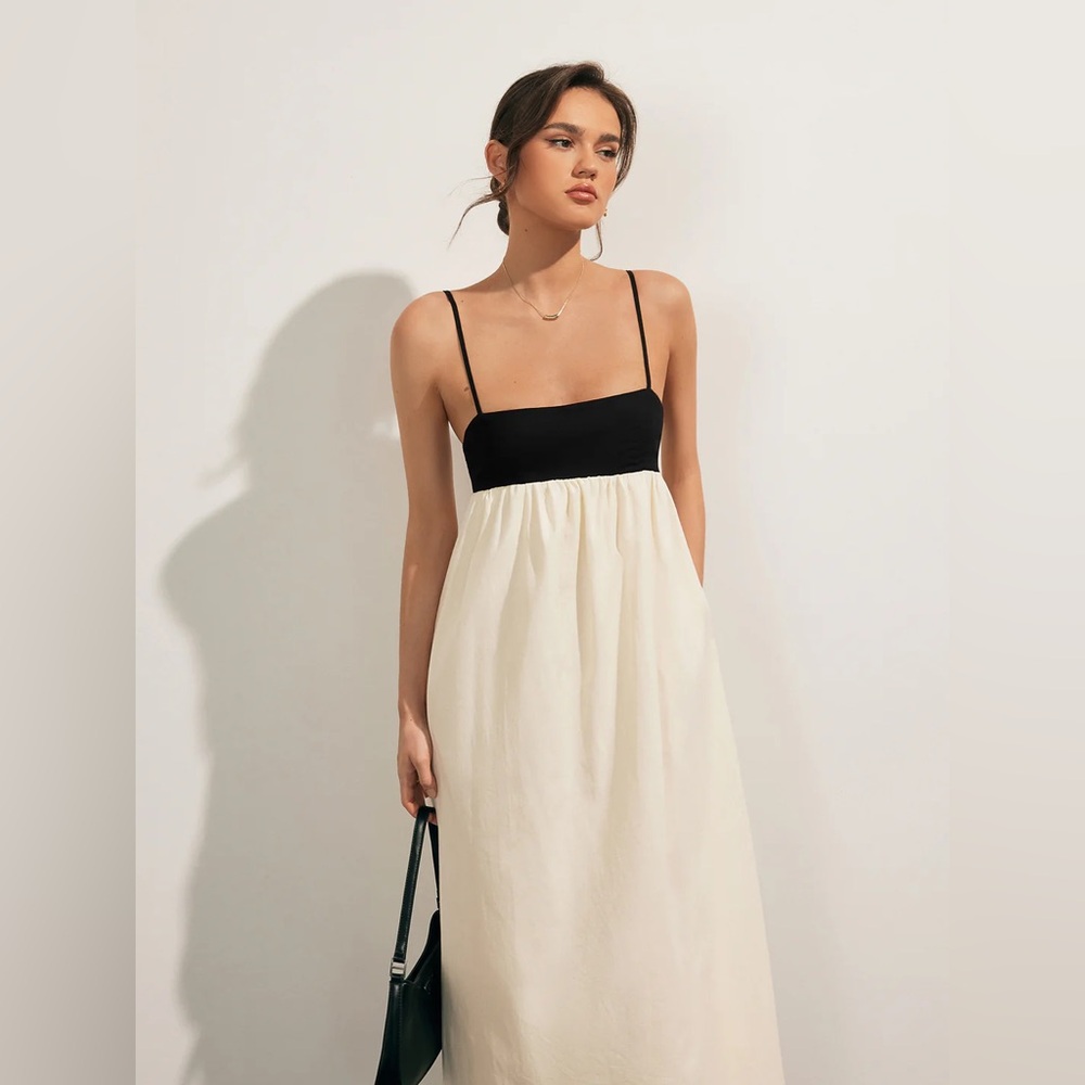 Commense Cream and Black Maxi Dress - Picture 4 of 6